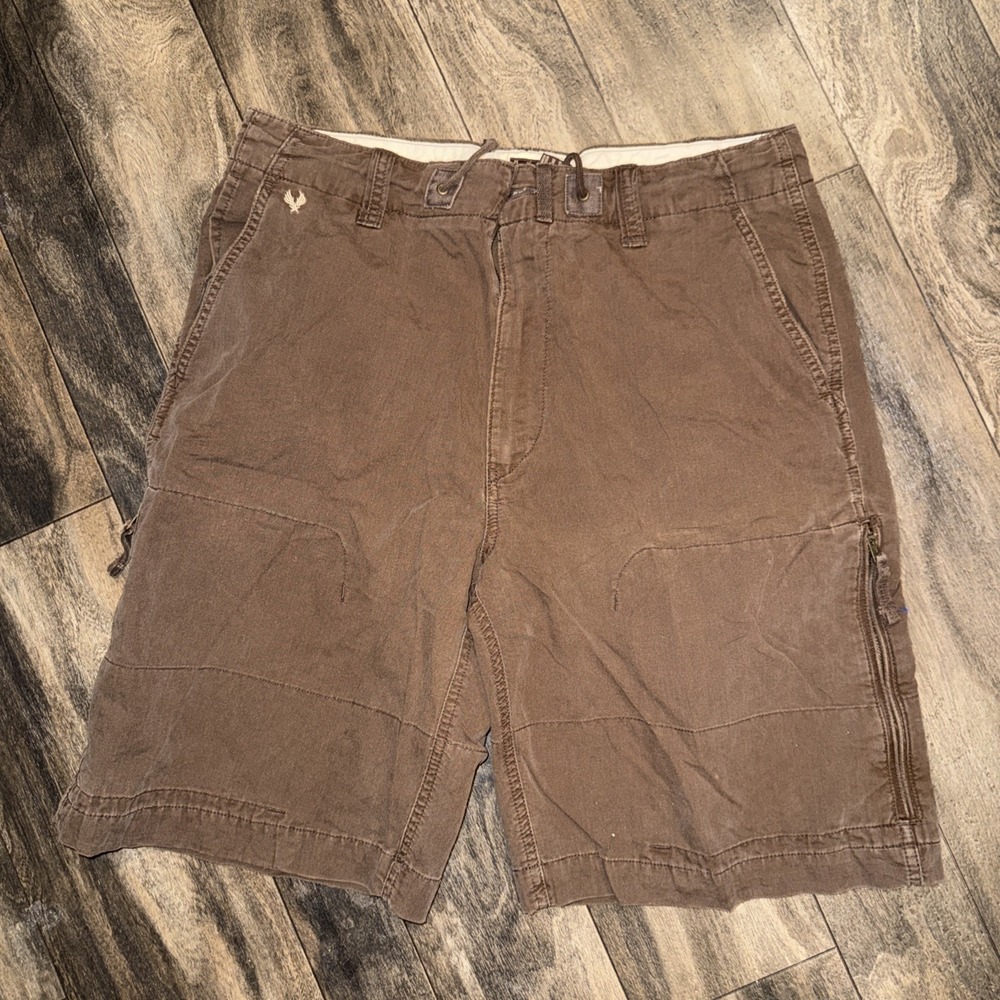 Y2K American Eagle Baggy Relaxed Utility Cargo Shorts Mens 33 Inseam 10" Vintage